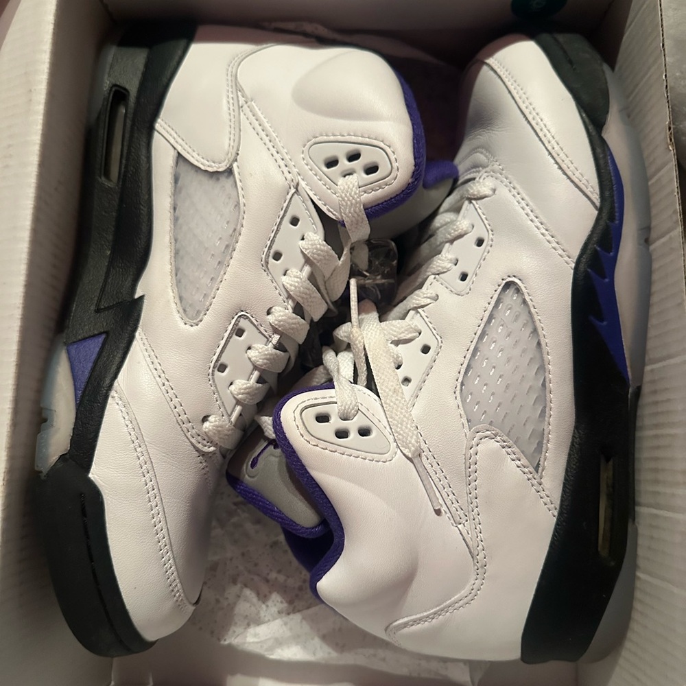 White and Purple Sneakers